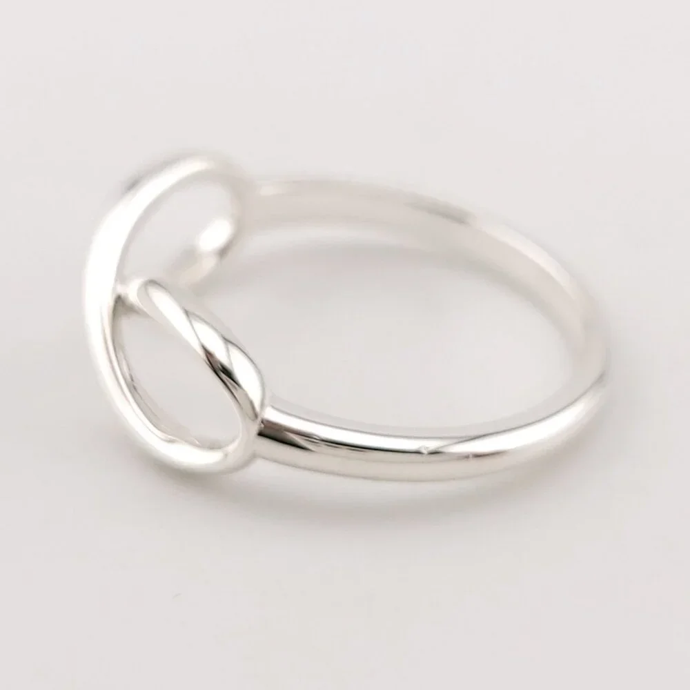 Tiffany & Co. Sterling Silver Figure 8 Signature Infinity Band Ring Size 7 - Picture 4 of 7